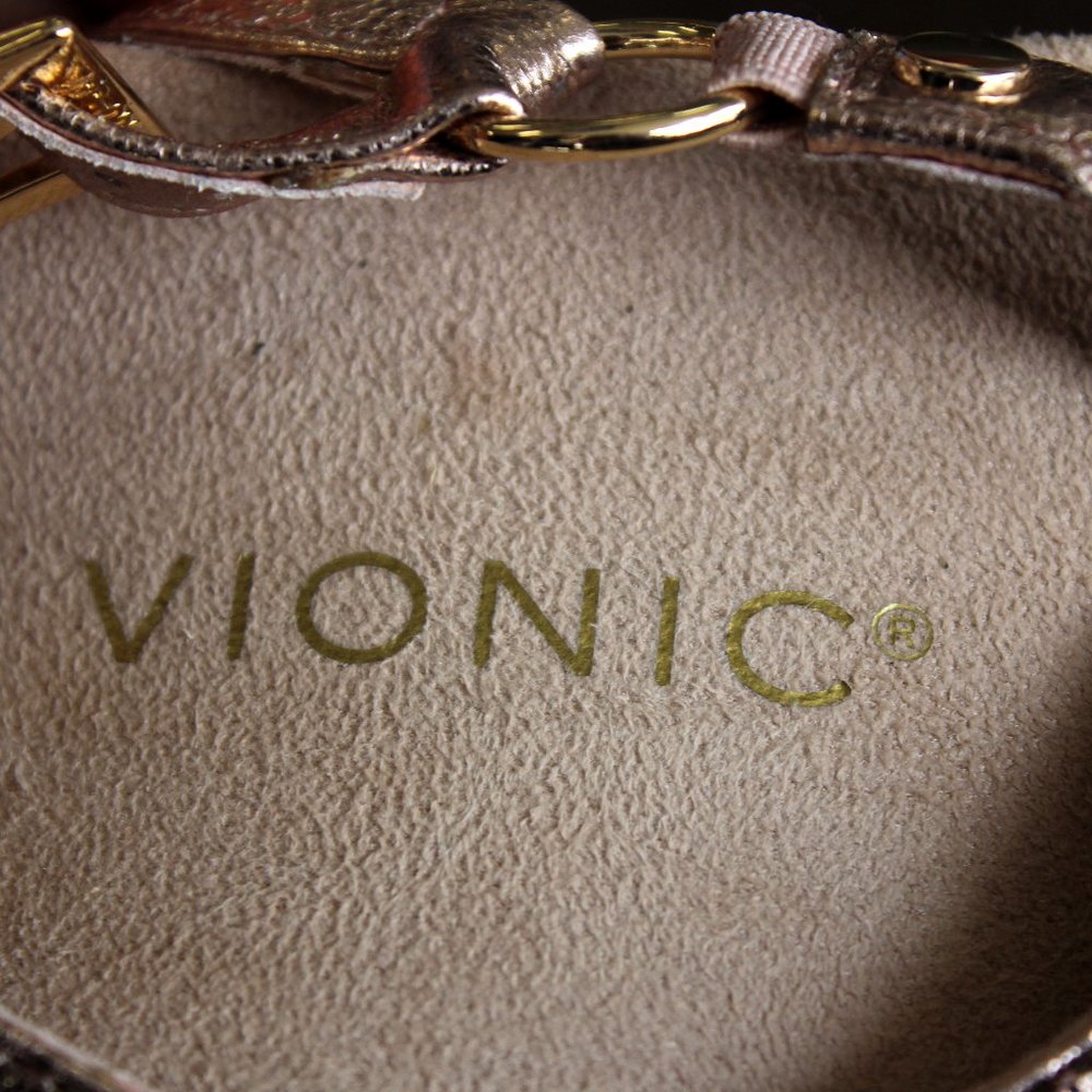 Vionic Kirra Metallic Rose Gold Sandals sz 6.5 New - Picture 5 of 6